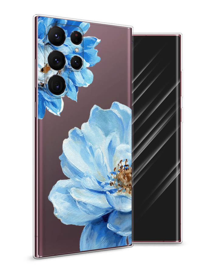 

Чехол Awog на Samsung Galaxy S22 Ultra / Самсунг S22 Ultra "Голубые клематисы", Голубой, 2104050-8