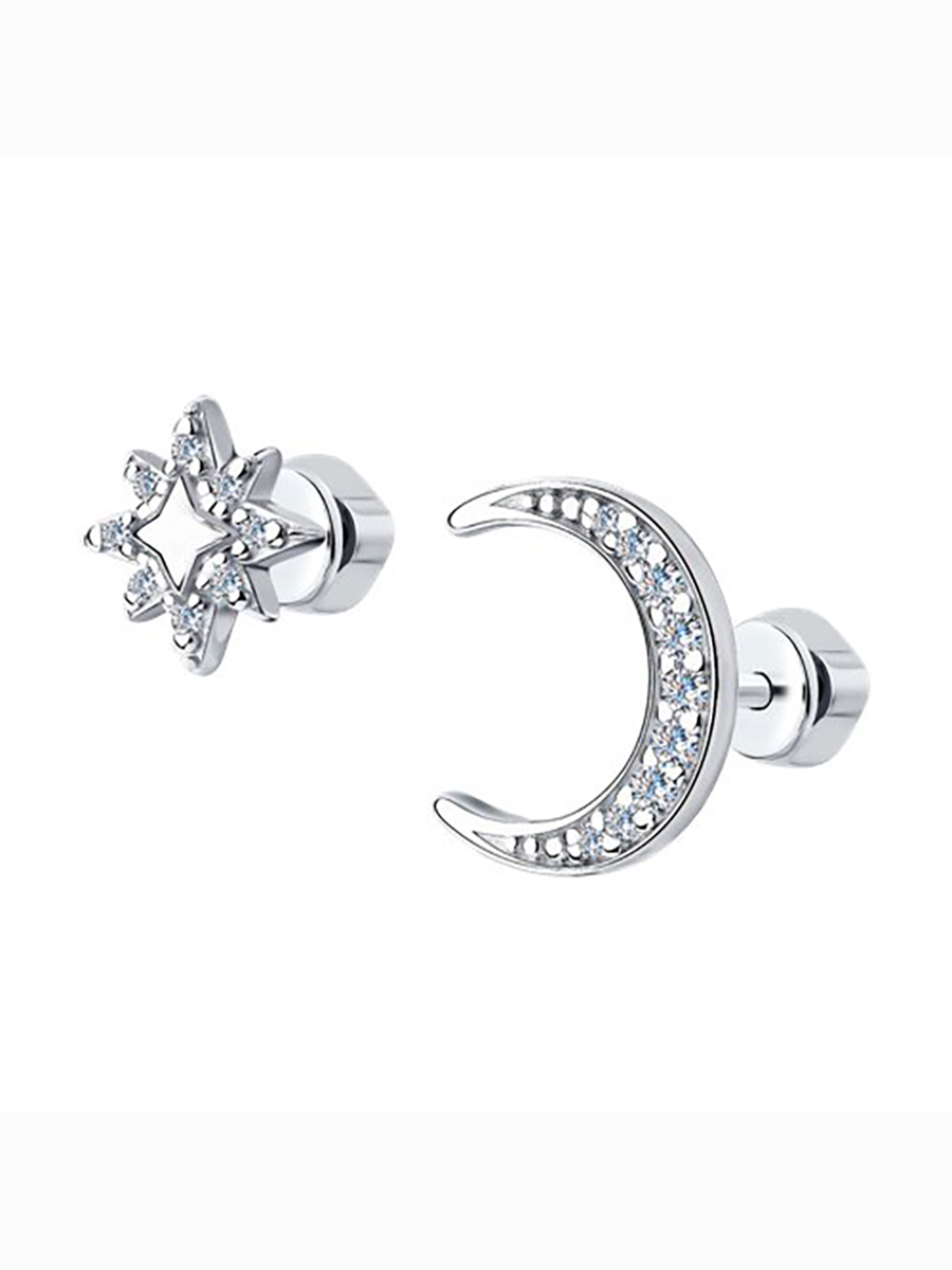 

Серьги из серебра с фианитом 585Gold 702008682, 702008682