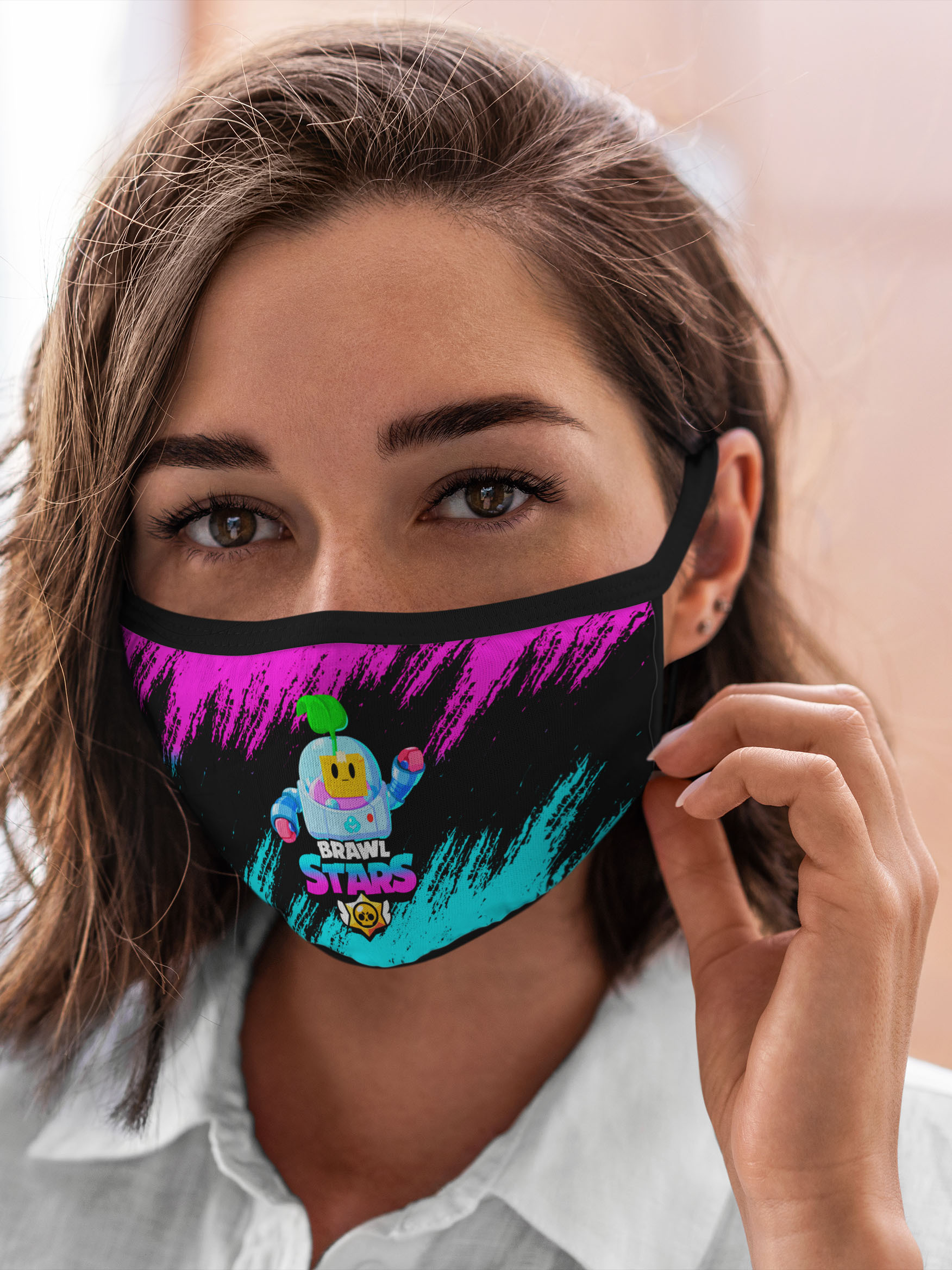 

Многоразовая маска унисекс Burnettie Brawl Stars Sprout., Разноцветный, Brawl Stars Sprout.