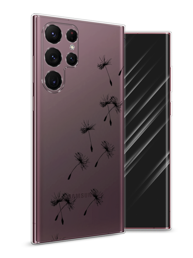 

Чехол Awog на Samsung Galaxy S22 Ultra / Самсунг S22 Ultra "Летящие одуванчики", Черный, 2104050-8