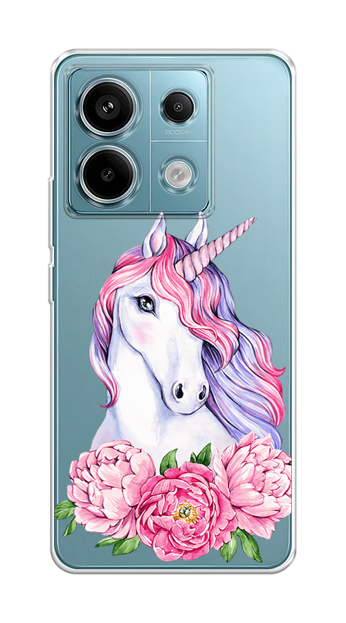 

Чехол на Xiaomi Redmi Note 13 Pro 5G "Единорог с пионами", Розовый;белый;зеленый, 320150-1