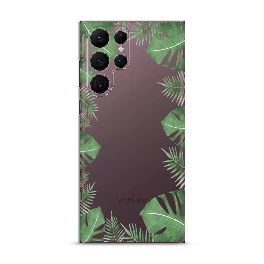 

Чехол Awog на Samsung Galaxy S22 Ultra / Самсунг S22 Ultra "Листья папоротника рамка", Зеленый, 2104050-8