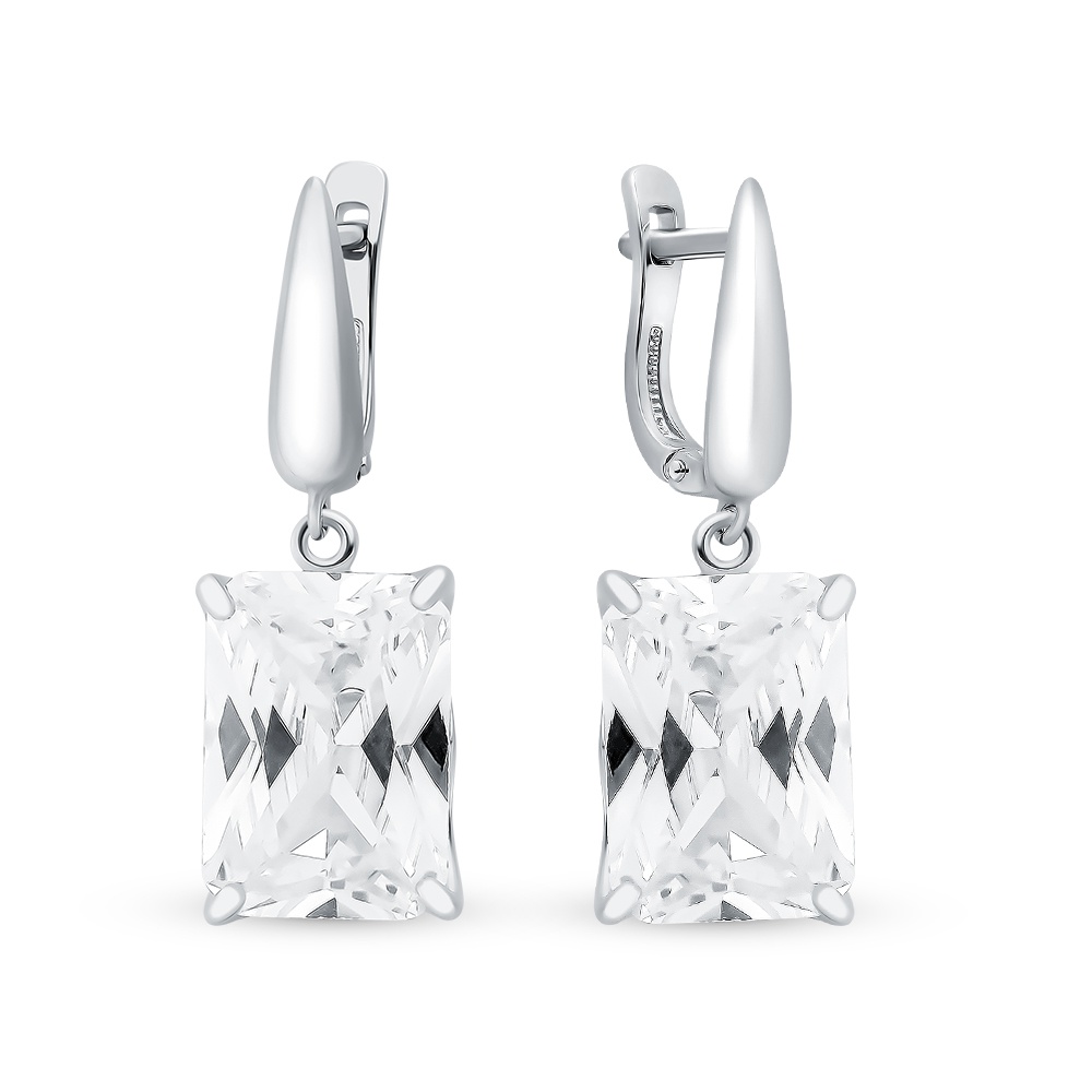 

Серьги подвески из серебра 585Gold 702008761, фианит, 702008761