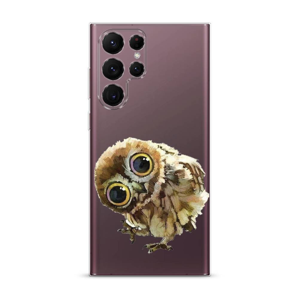 

Чехол Awog на Samsung Galaxy S22 Ultra / Самсунг S22 Ultra "Любопытный совенок", Коричневый;белый;прозрачный, 2104050-1