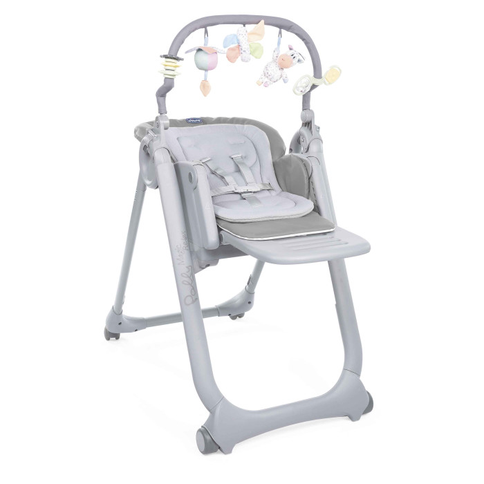 Стульчик для кормления Chicco +дуга с игрушками Polly Magic Relax Moonstone