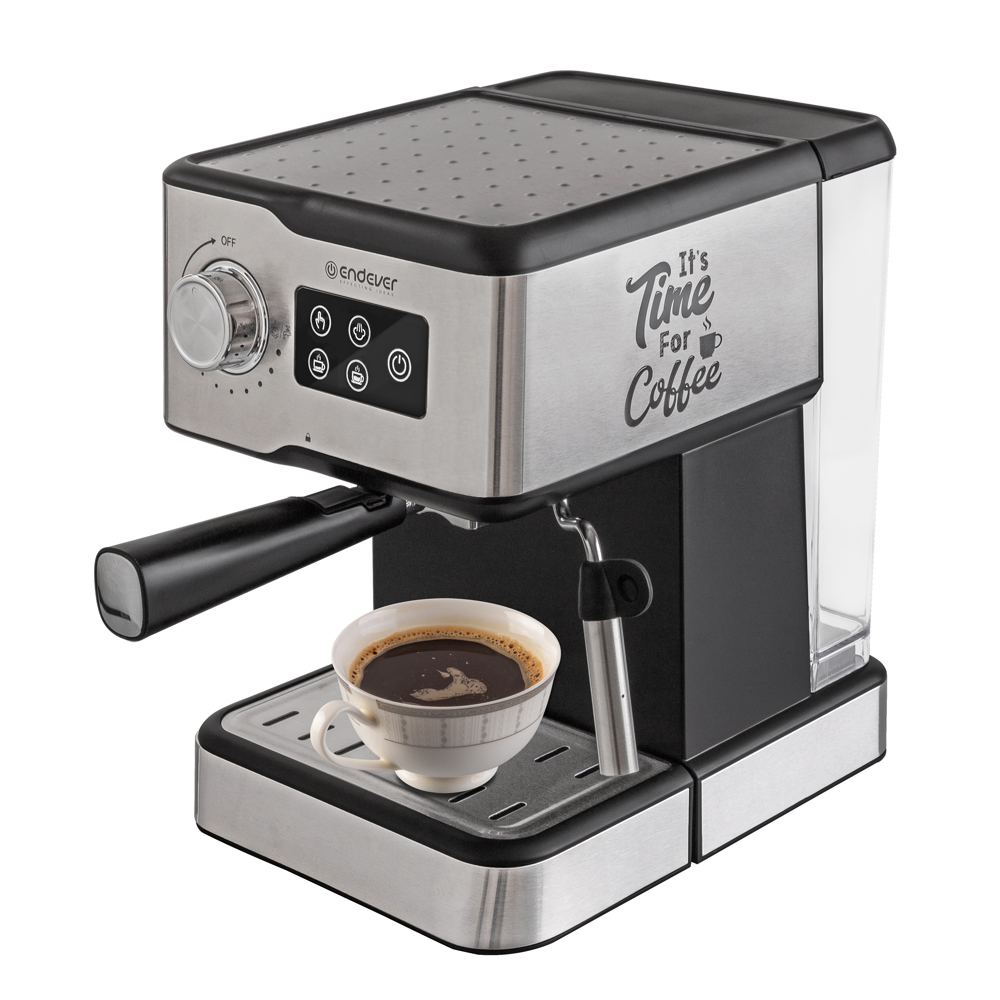 Электрическая кофеварка Endever COSTA-1095 серебристый, черный рожковая кофеварка endever costa 1085 черная
