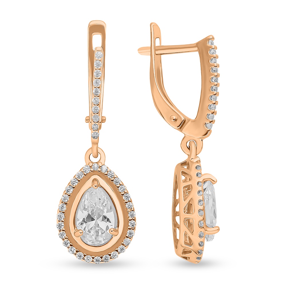

Серьги из серебра с фианитом 585Gold 702008788, 702008788