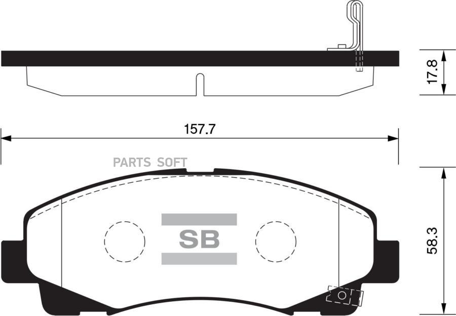 

Колодки дисковые п.\ Acura TL 09>, Honda Ridqeline 06-11> HI-Q SP1470SNS [45022SJCA00], SP1470