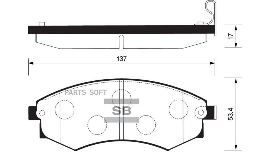 

Тормозные колодки Sangsin brake передние SP1111, SP1111