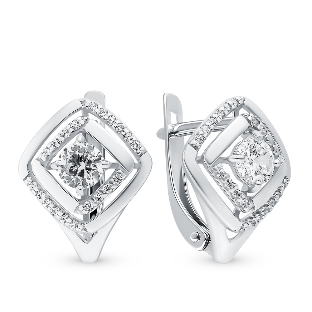 

Серьги из серебра с фианитом 585Gold 702008789, 702008789