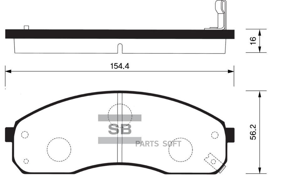 

Тормозные колодки Sangsin brake передние SP1116, SP1116