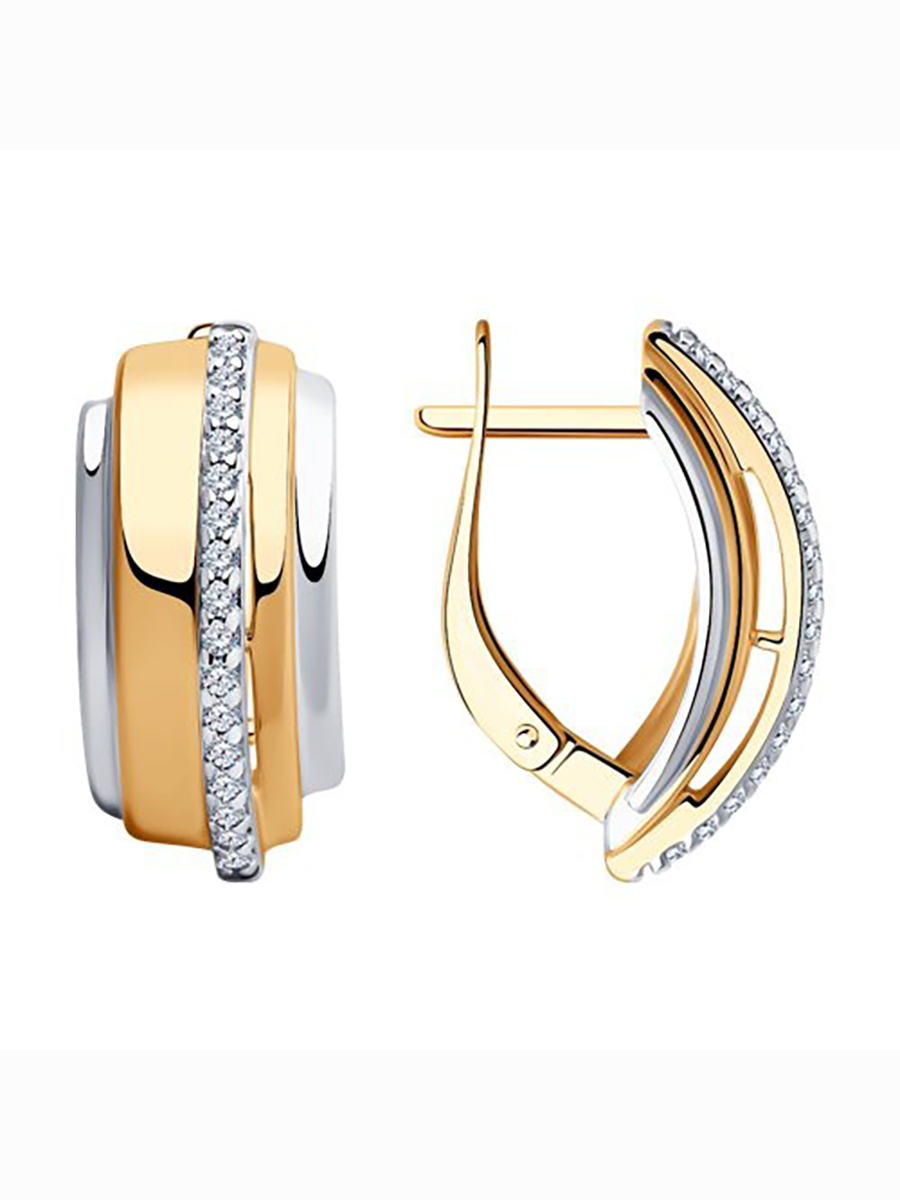 

Серьги из серебра 585Gold 702008826, фианит, 702008826