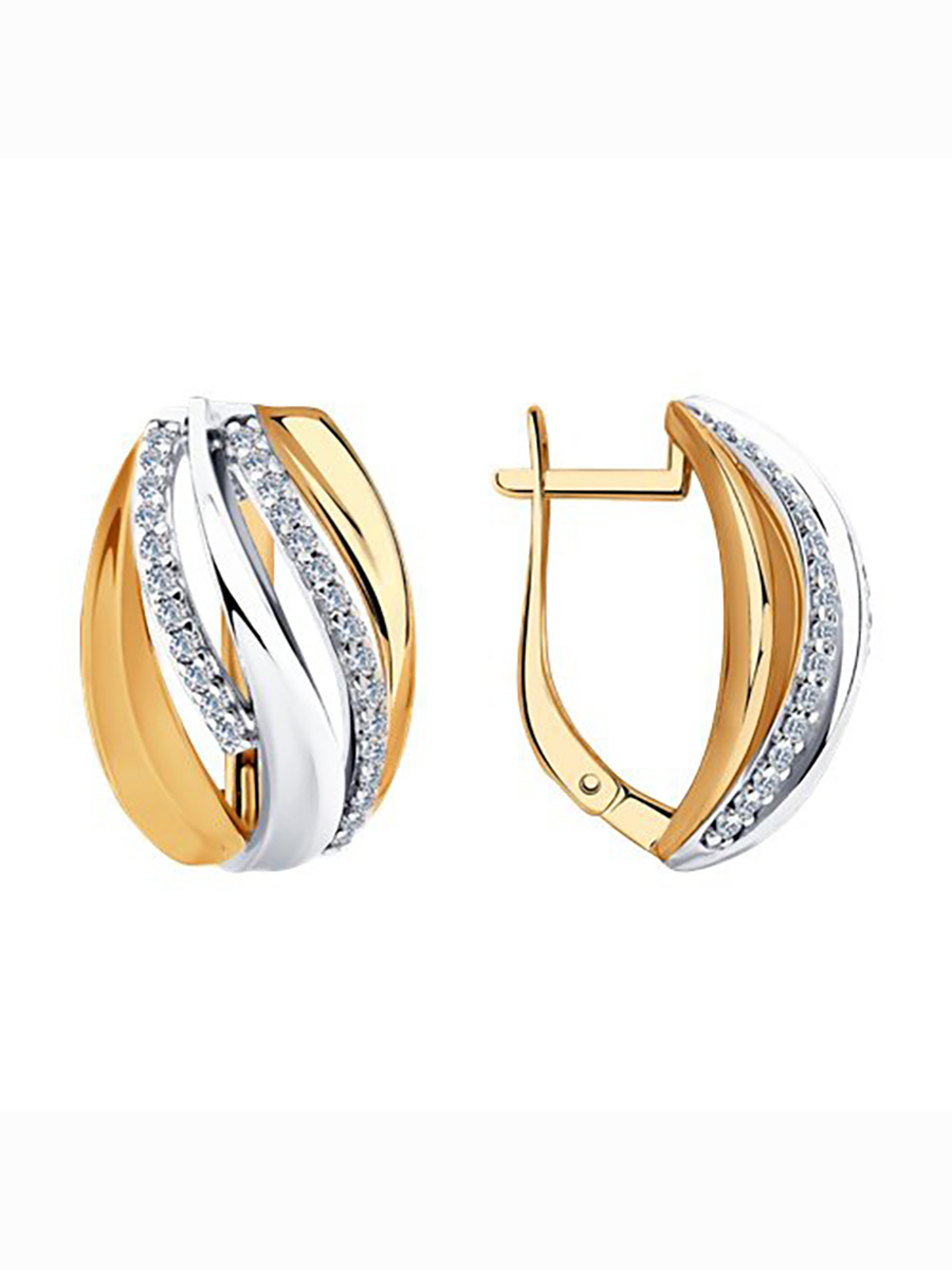 

Серьги из серебра 585Gold 702008828, фианит, 702008828