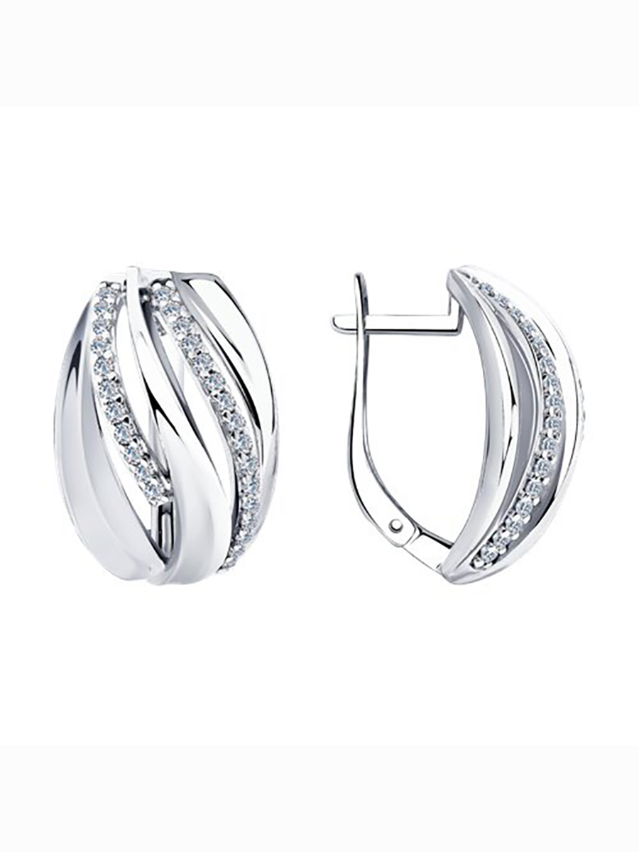 

Серьги из серебра с фианитом 585Gold 702008829, 702008829
