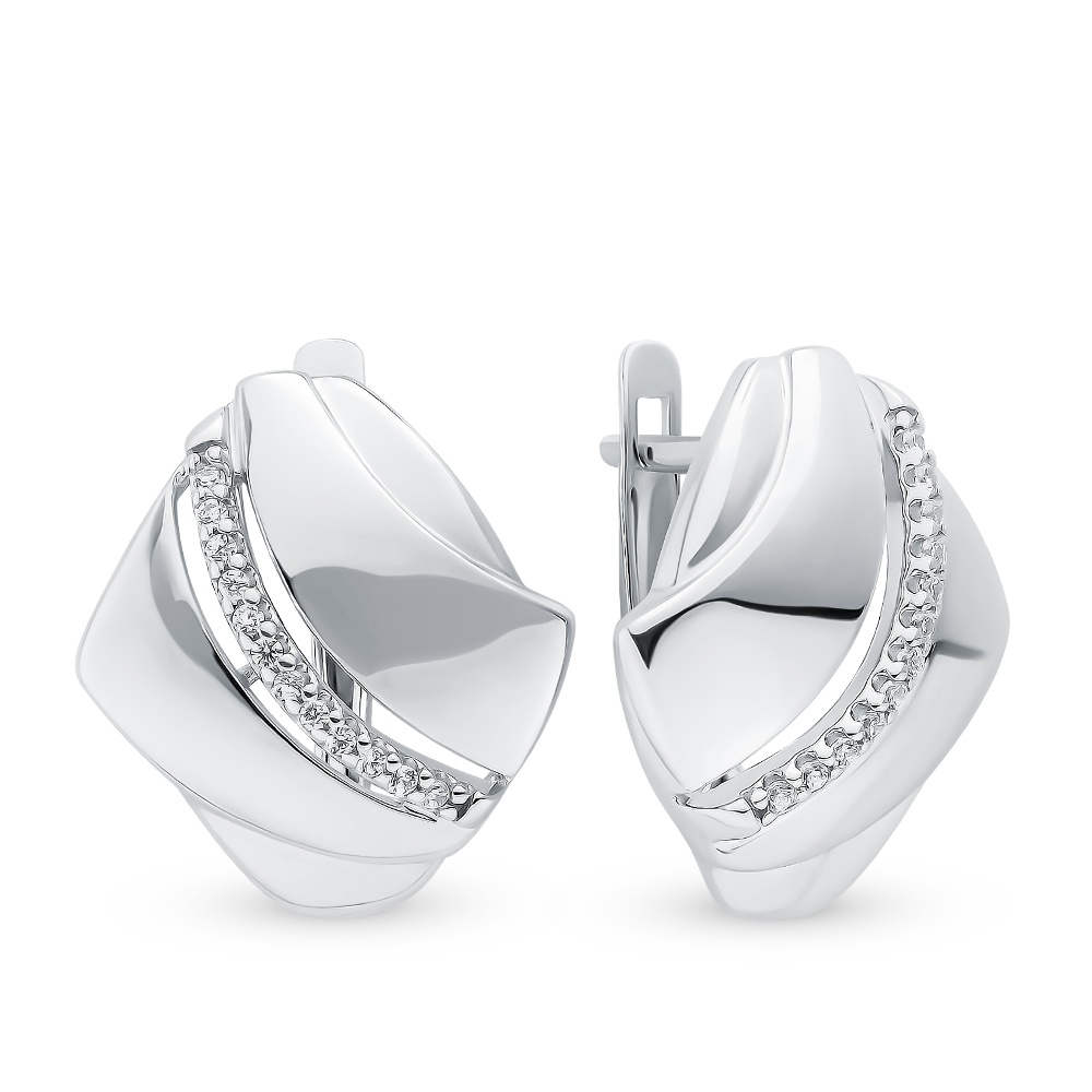 

Серьги из серебра с фианитом 585Gold 702008832, 702008832