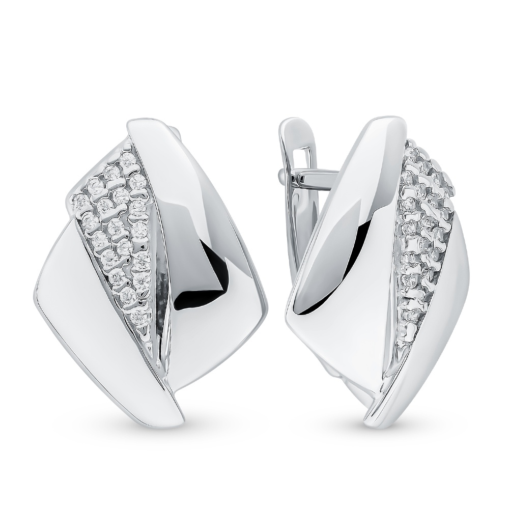 

Серьги из серебра с фианитом 585Gold 702008833, 702008833