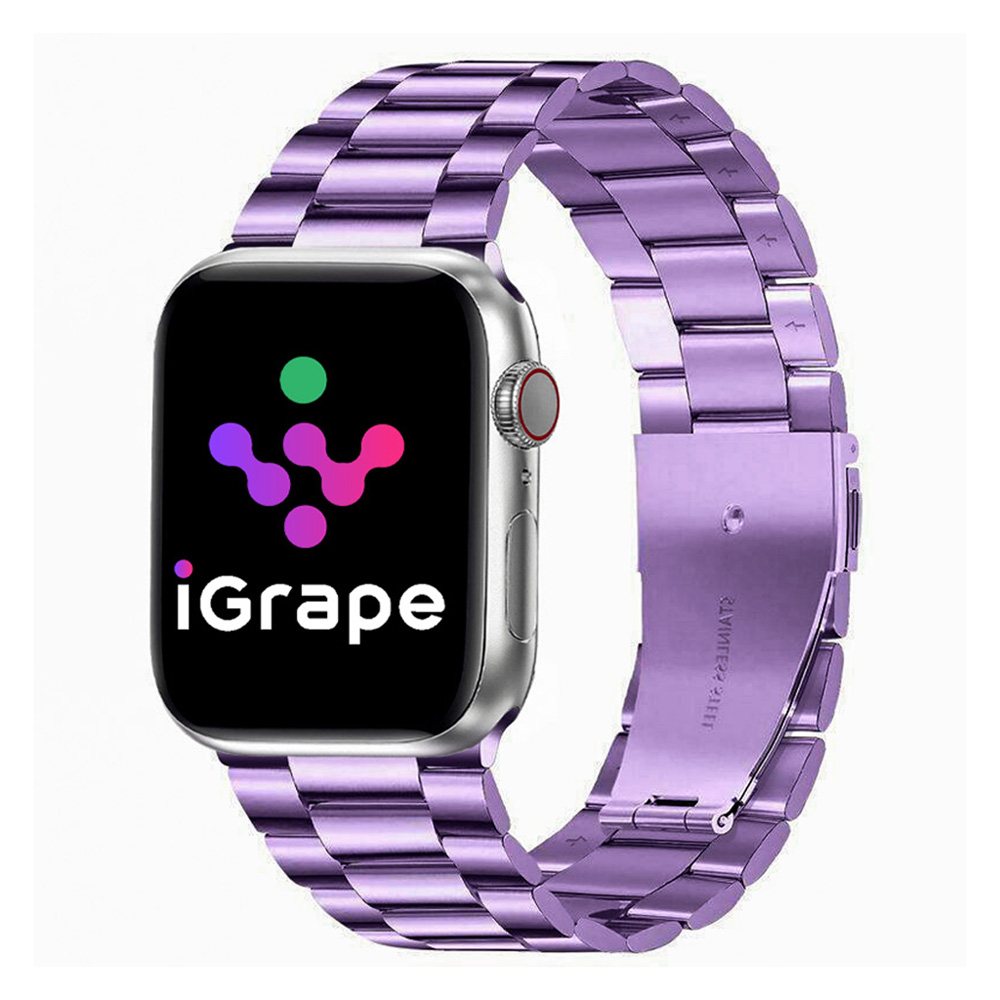 

Ремешок iGrape для Apple Watch из нержавеющей стали 42/44/45 мм (Сиреневый), Ремешок