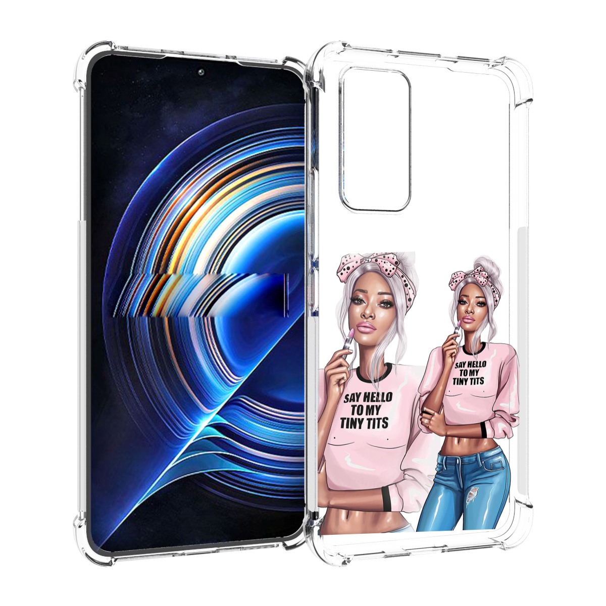 Чехол MyPads Девушка-в-розовой-футболке женский для Tecno Camon 19 Neo