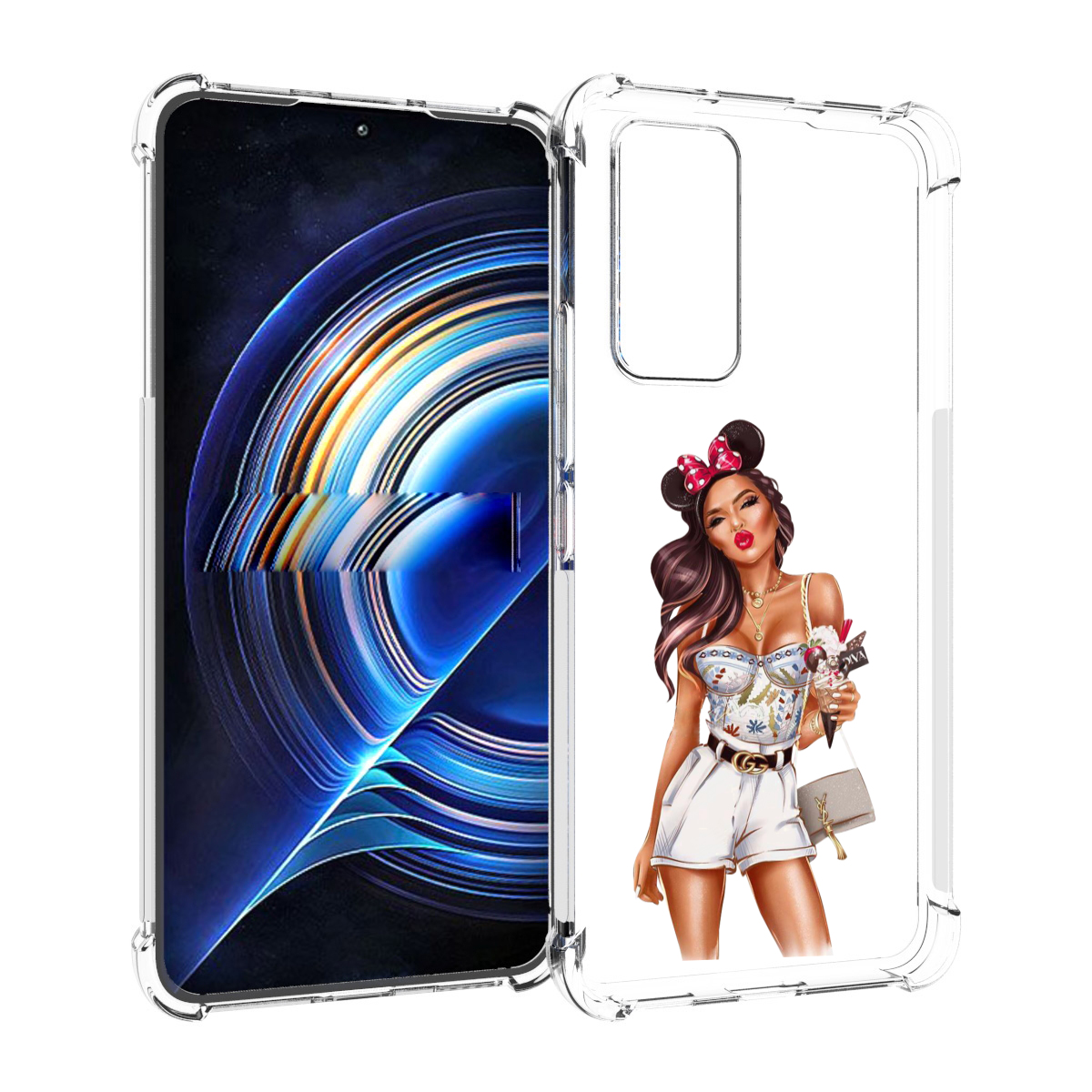 

Чехол MyPads Девушка-микки для Tecno Camon 19 Neo, Прозрачный, Tocco