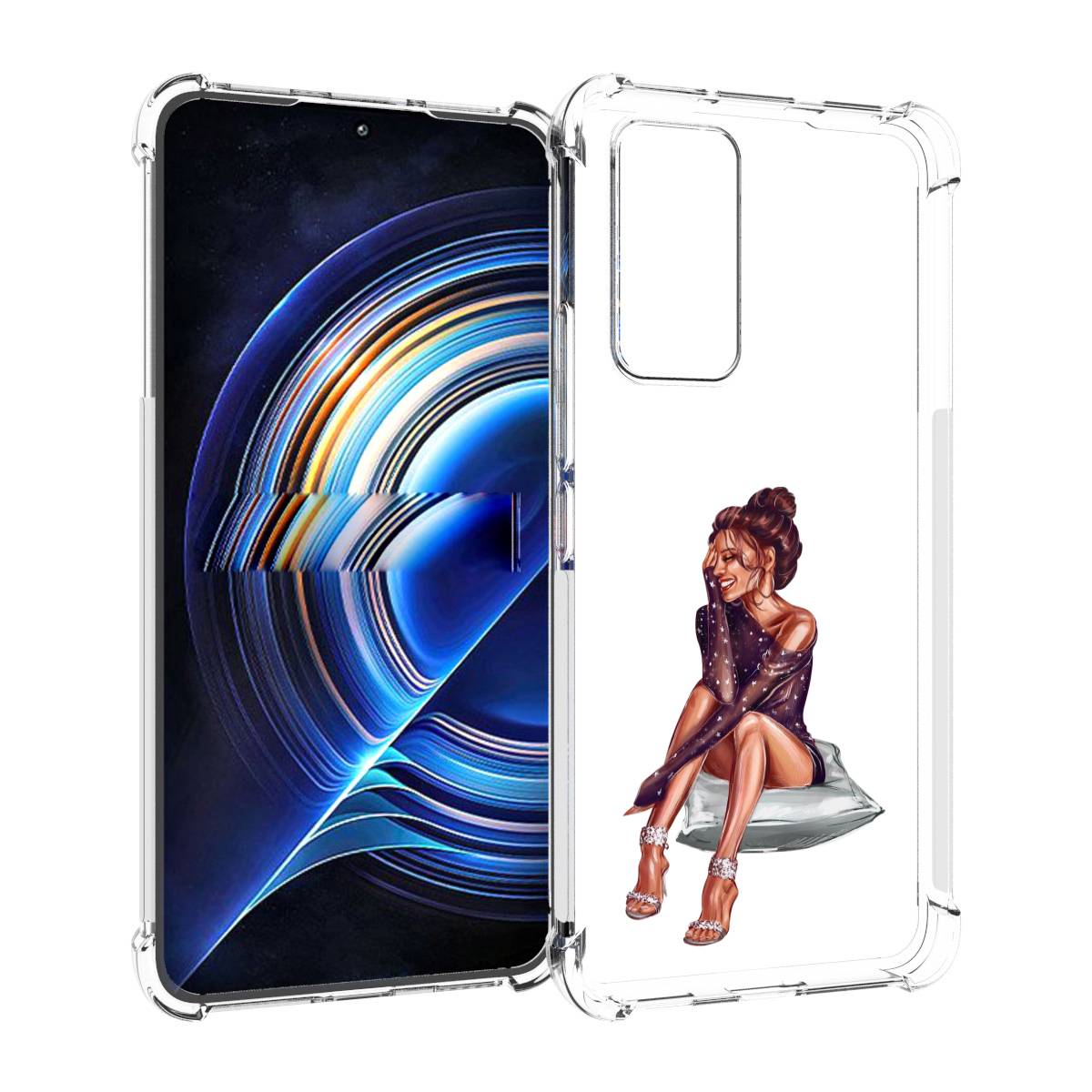 

Чехол MyPads Девушка-на-подушке женский для Tecno Camon 19 Neo, Прозрачный, Tocco