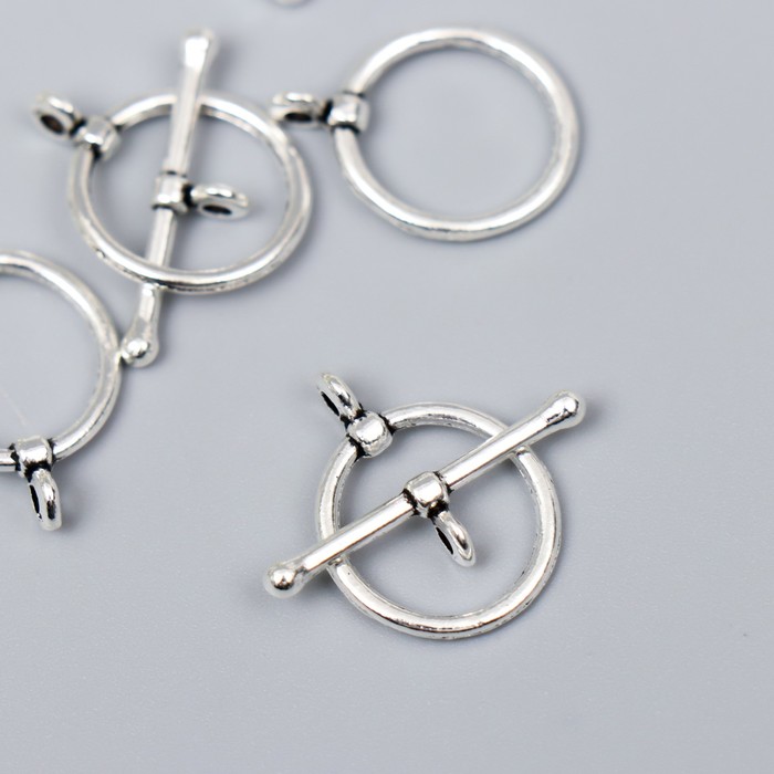 

Декор металл для творчества замочек "Классика - 1 кольцо" серебро 1851M012 2х1,6 см