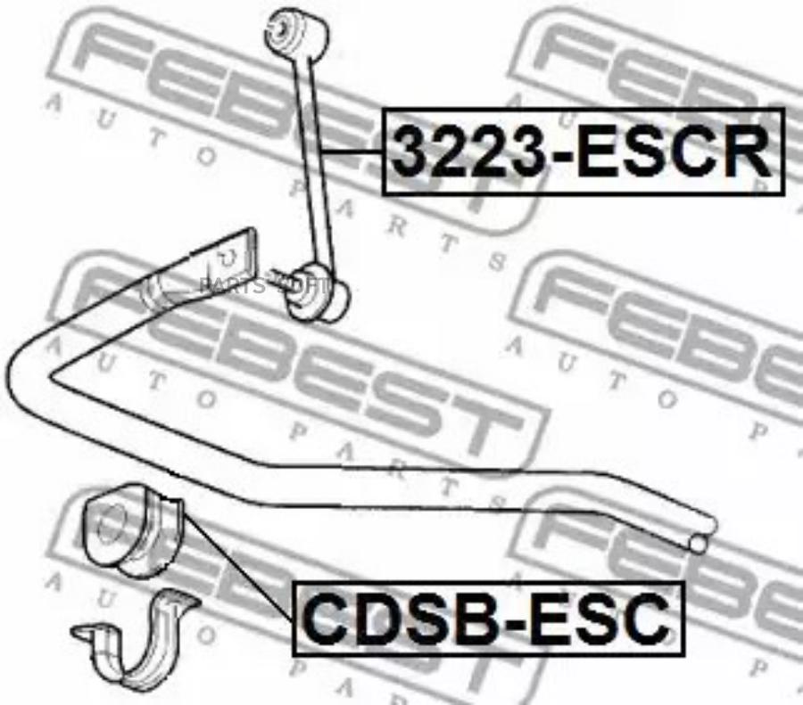 

FEBEST Тяга стабил.зад.CADILLAC ESCALADE II 1999-2006 FEBEST 3223-ESCR