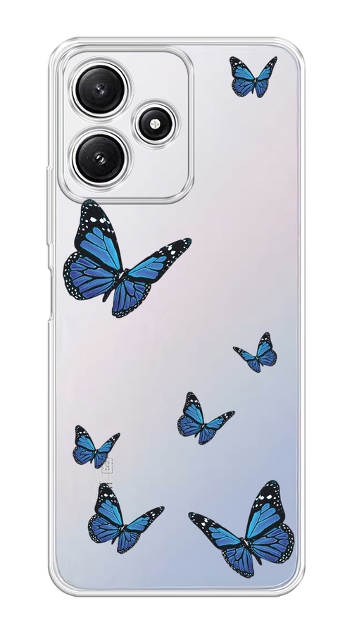 

Чехол на Xiaomi Redmi 12 5G/12R/Poco M6 Pro 5G "Blue butterflies", Синий;черный, 319650-1