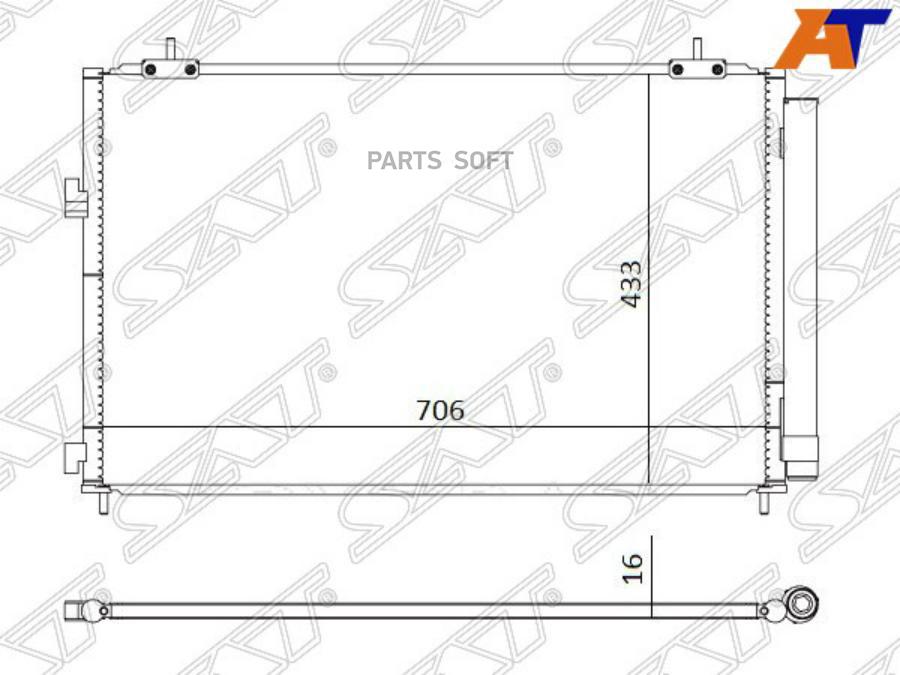 Радиатор Кондиционера Toyota Rav4 A4 13- Sat арт. ST-TYY4-394-0