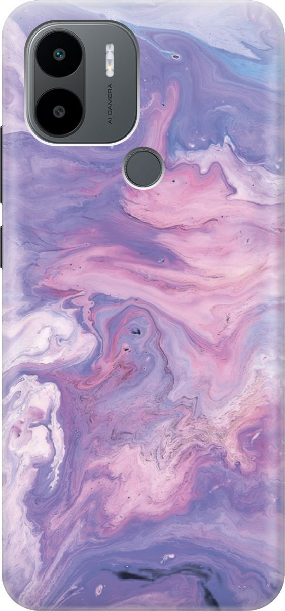 

Силиконовый чехол на Xiaomi Redmi A1+ с принтом "Сиреневый мрамор", Фиолетовый, 158118