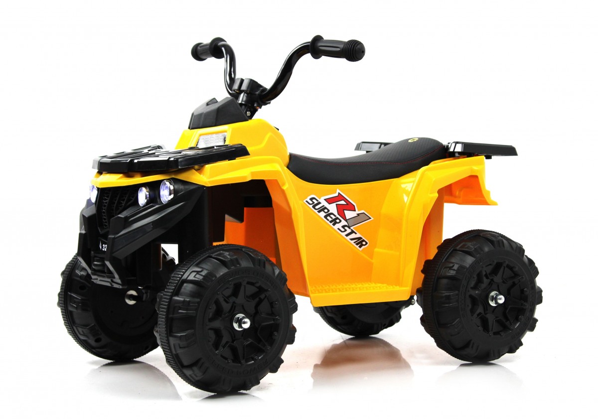 RiverToys Детский электроквадроцикл L222LL желтый