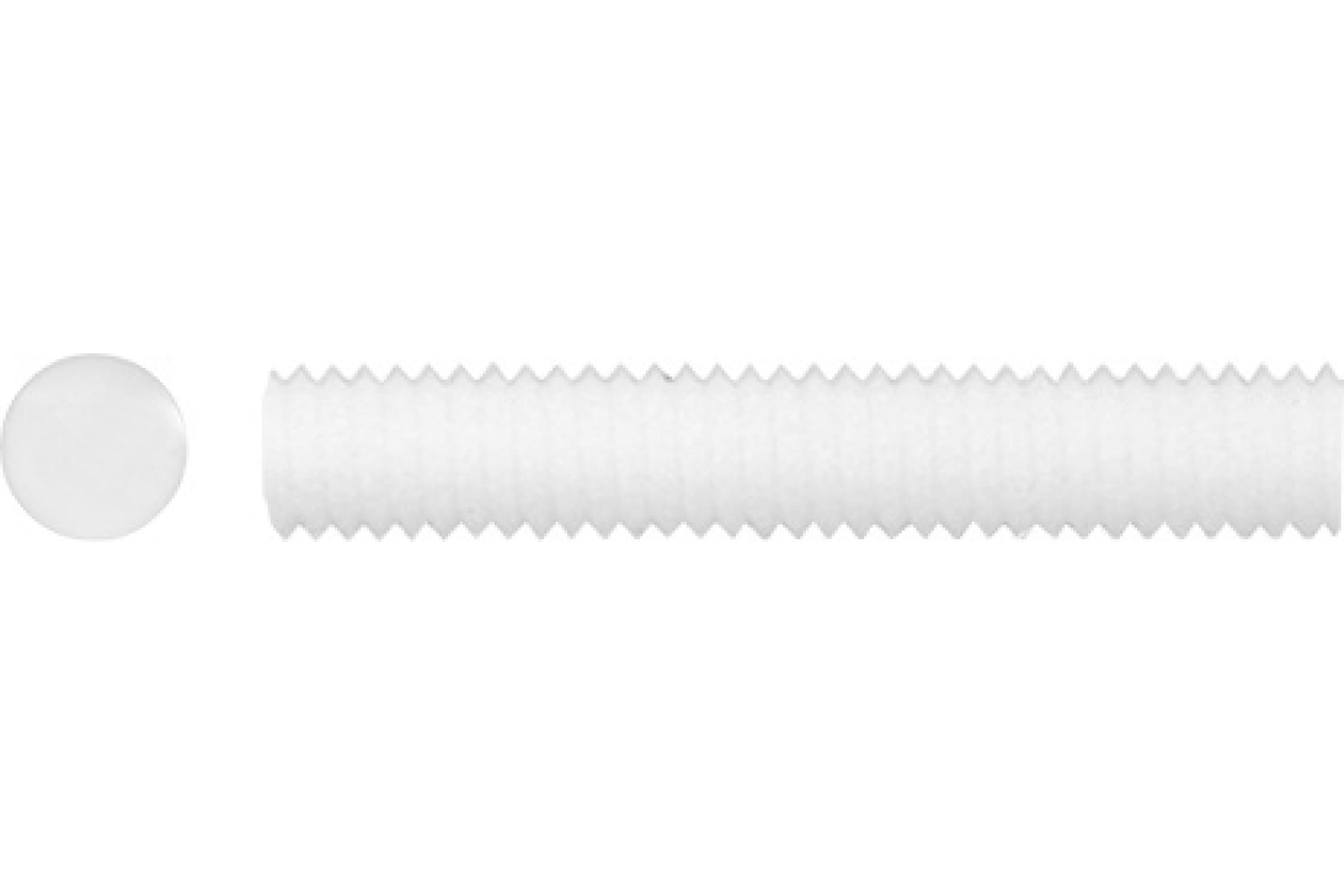 DINFIX Шпилька резьбовая полиамидная (пластиковая) М 5x1000 DIN 975 (1шт) 00-00001193