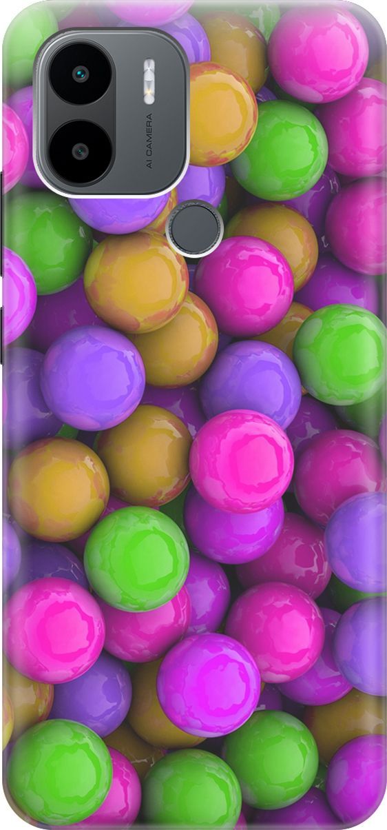 

Силиконовый чехол на Xiaomi Redmi A1+ с принтом "Разноцветные драже", Зеленый;розовый, 158120