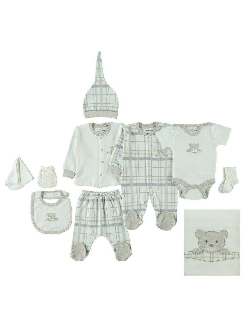

Комплект для малыша Aziz bebe 96D400260Y21 бежевый 0-3 мес (доставка из-за рубежа), 96D400260Y21