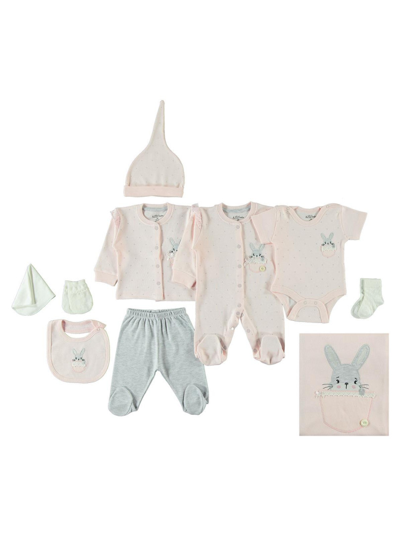 

Комплект для малыша Aziz bebe 96D400261Y21-1 пудровый 0-3 мес (доставка из-за рубежа), 96D400261Y21-1