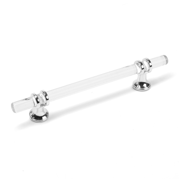 

Ручка скоба Cappio PK106 9905894, м/о 128 мм, D=12 мм, прозрачный/хром, Серый