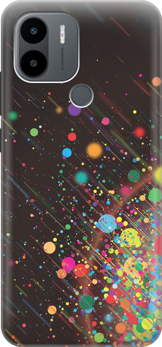 

Силиконовый чехол на Xiaomi Redmi A1+ с принтом "Яркое настроение", Зеленый;красный, 158118