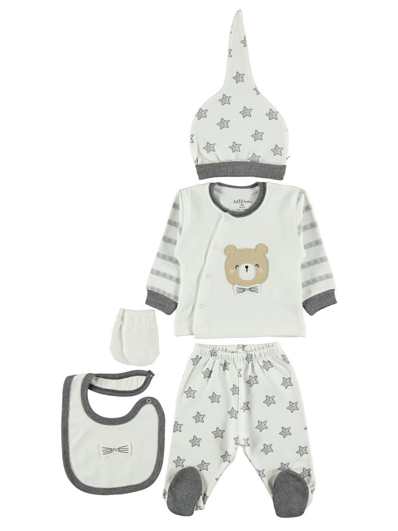 

Комплект для малыша Aziz bebe 04D405277Y21 экрю 0-3 мес (доставка из-за рубежа), 04D405277Y21