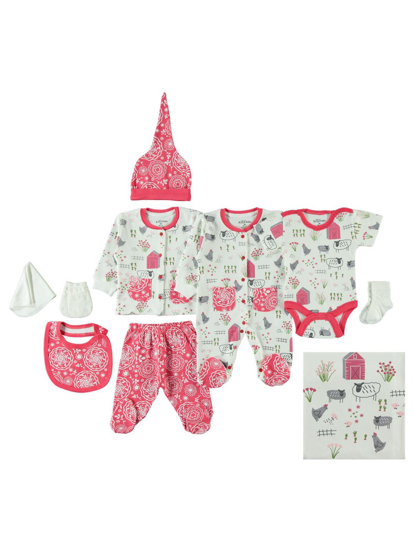 

Комплект для малыша Aziz bebe 96D400266Y21 экрю 0-3 мес (доставка из-за рубежа), 96D400266Y21