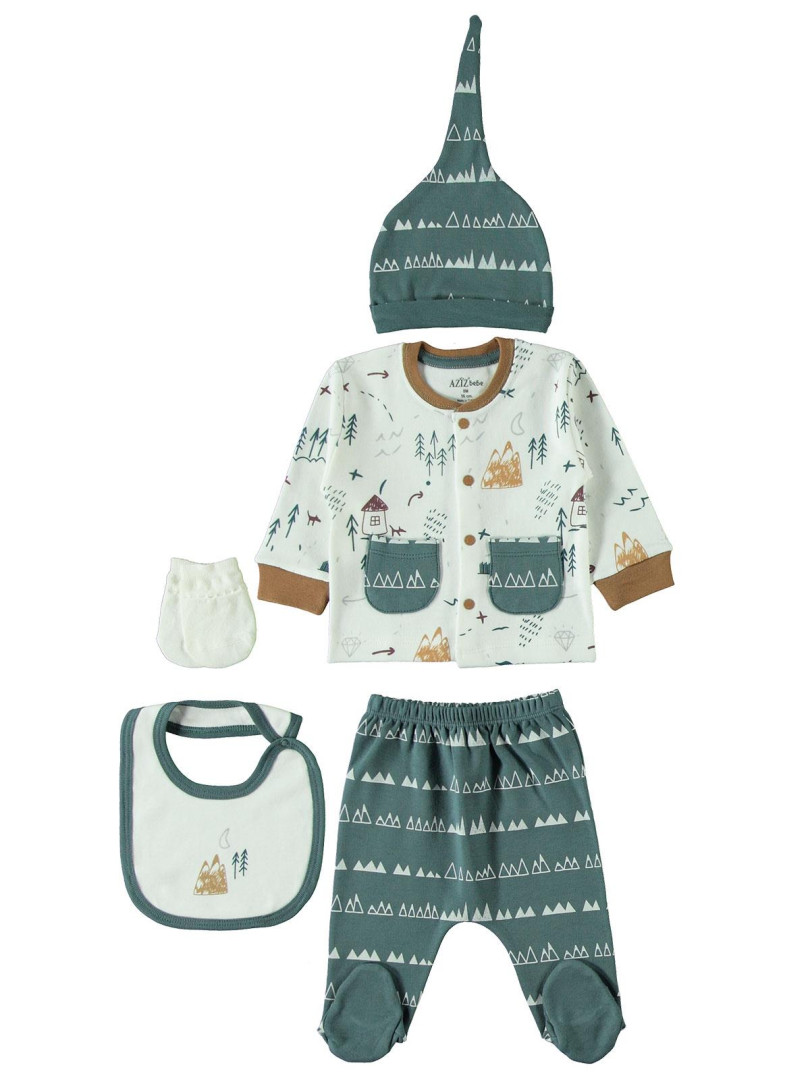 

Комплект для малыша Aziz bebe 04D405286Y21 темно-зеленый 0-3 мес (доставка из-за рубежа), 04D405286Y21