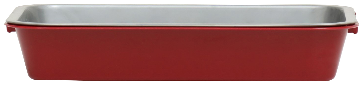 Туалет средний, с сеткой 36 х 26 х 6,5 см, серый/бордовый