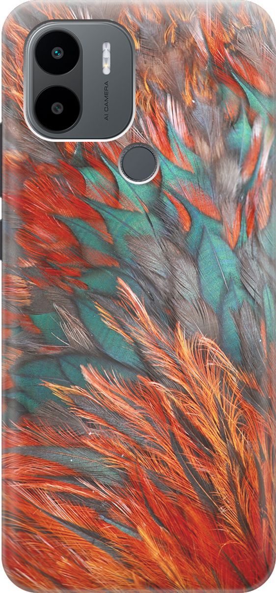 

Силиконовый чехол на Xiaomi Redmi A1+ с принтом "Разноцветные перья", Желтый;зеленый, 158130