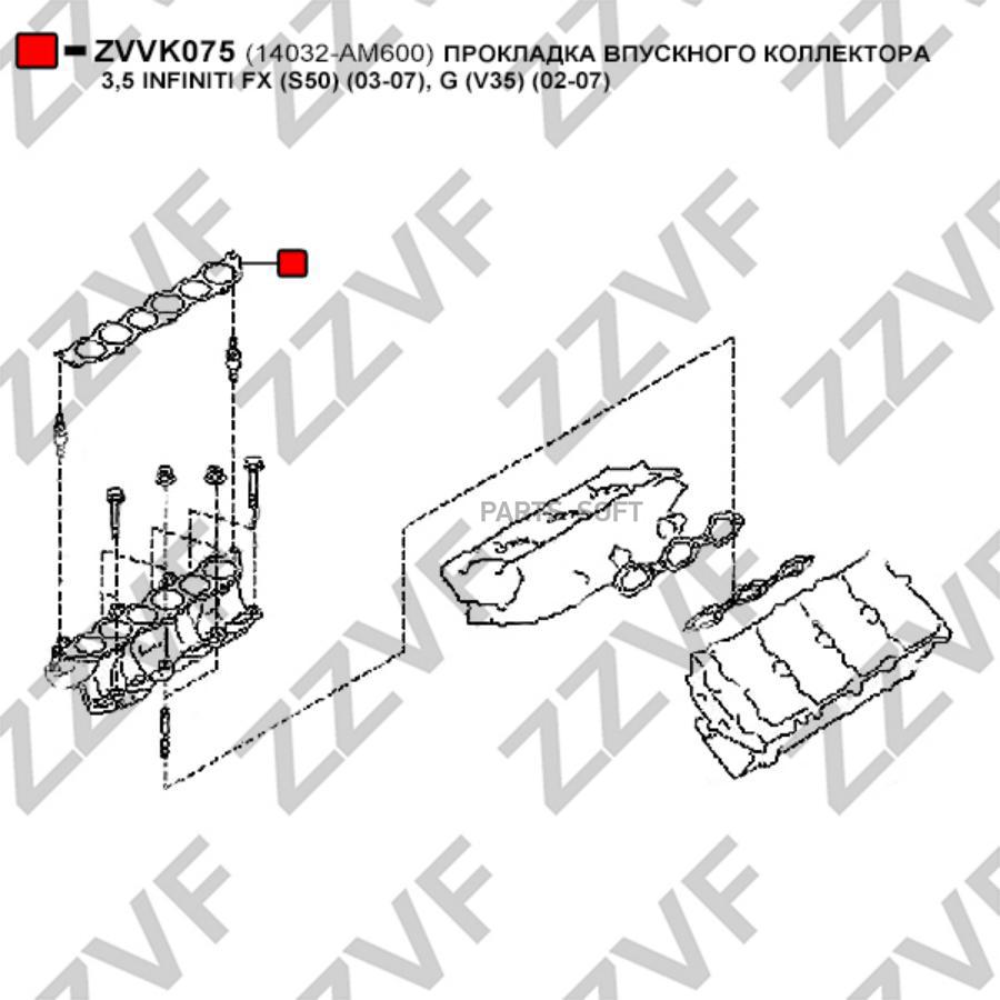 Прокладка Впускного Коллектора ZZVF ZVVK075