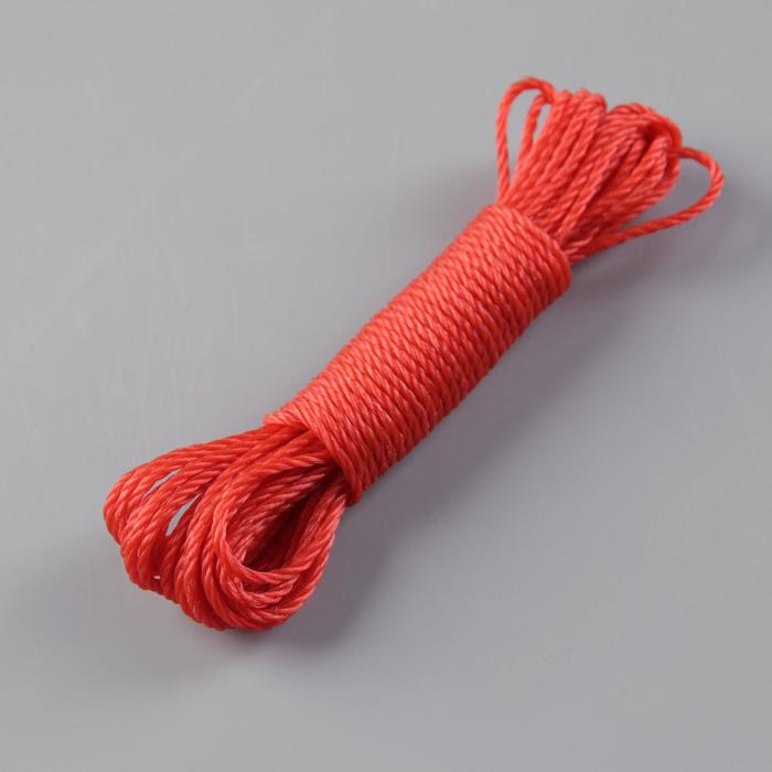 Верёвка бельевая Доляна, d=2,5 мм, длина 10 м, цвет МИКС пергамент силиконизированный доляна 38 см×5 м