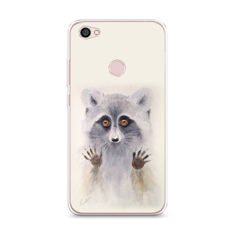 

Чехол на Xiaomi Redmi Note 5A Prime "Енот за стеклом", Бежевый;серый, 32950-4