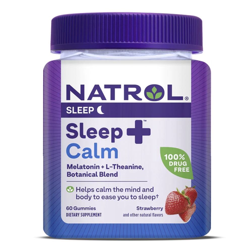 

Пищевая добавка Natrol Sleep+ Calm Strawberry со вкусом клубники, 60 жевательных таблеток, Sleep+ Calm Strawberry 60 gummies