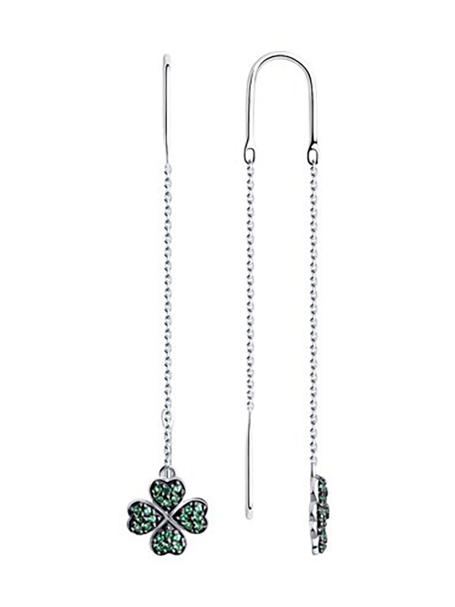 

Серьги из серебра с фианитом 585Gold 702008838, 702008838