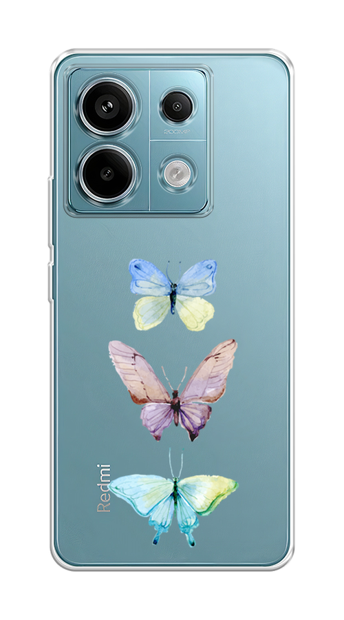 

Чехол на Xiaomi Redmi Note 13 Pro 5G "Акварельные бабочки", Бирюзовый;розовый, 320150-1