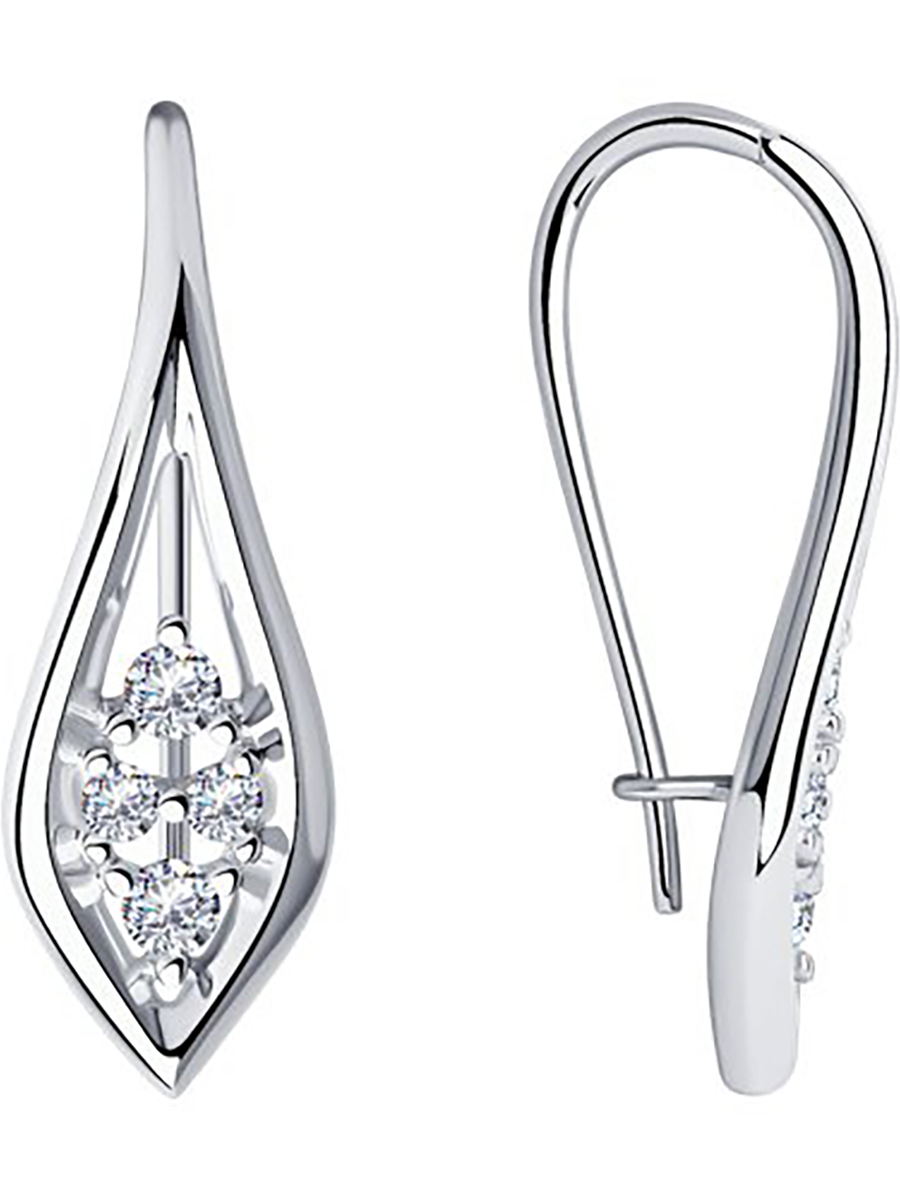 

Серьги из серебра с фианитом 585Gold 702008883, 702008883