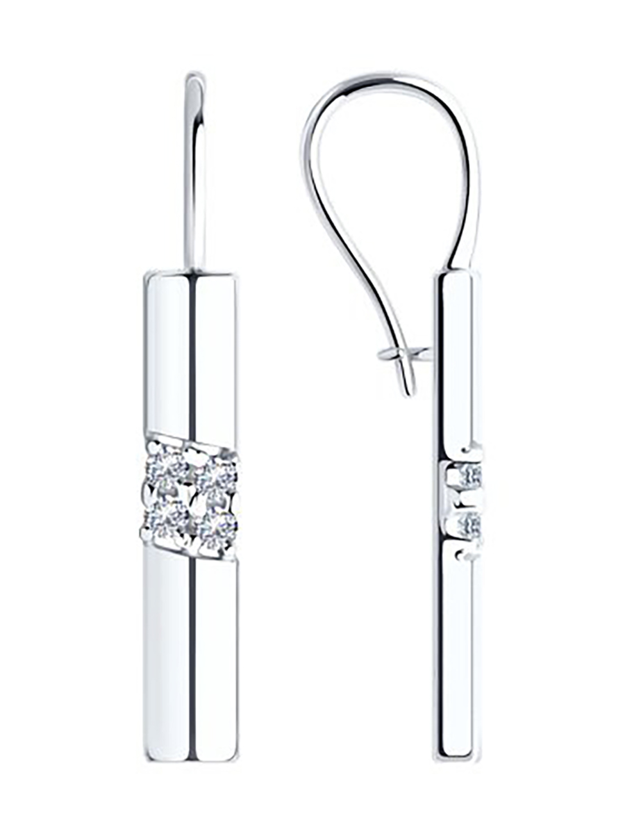 

Серьги из серебра с фианитом 585Gold 702008888, 702008888
