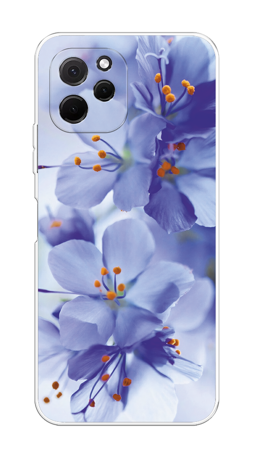 

Чехол на HuaweI Nova Y61 "Фиолетовые цветки", Фиолетовый;синий, 6120050-1
